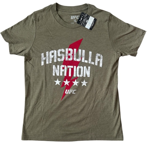 UFC Hasbulla Nation Olive Shirt T-Shirt Tee Men Women Youth Unisex NWT $25 MSRP - Picture 3 of 7